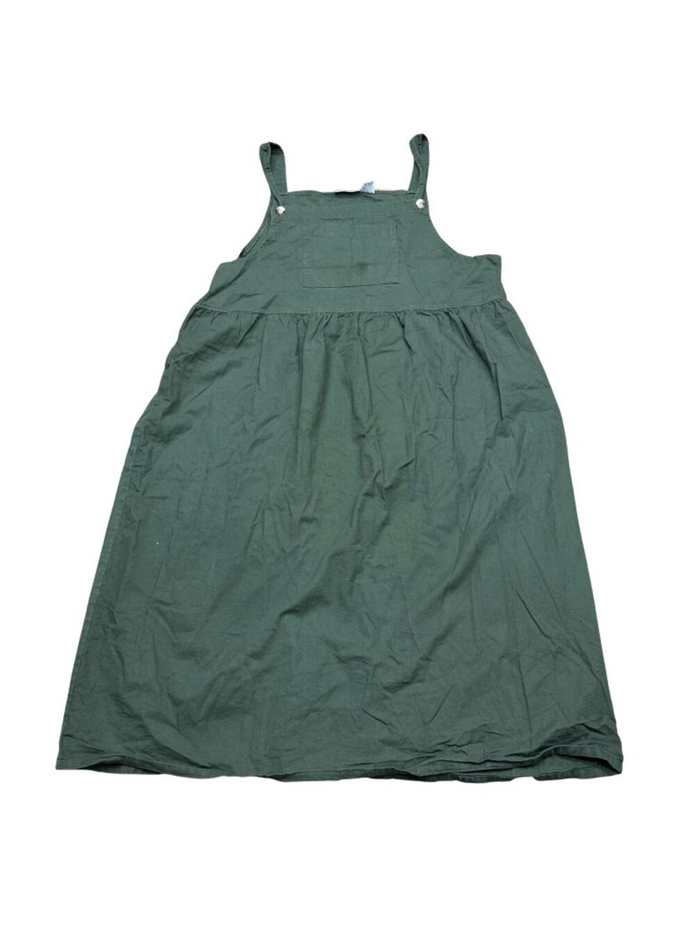 Sunbelt Green Cotton Overall Dress Bathing Suit cover Womens XL Casual USA Made